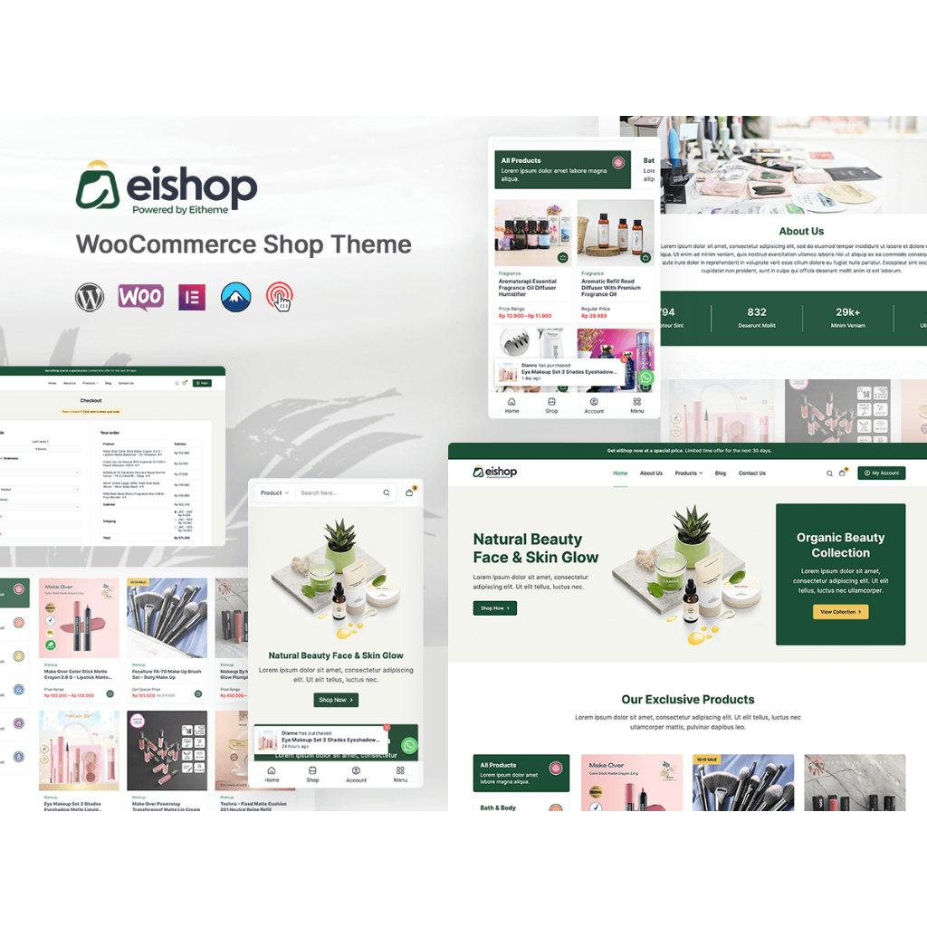 EISHOP – WORDPRESS THEME TOKO ONLINE WOOCOMMERCE Tema WordPress premium untuk membangun toko online 