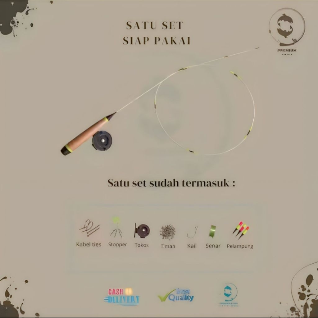 joran lentur bahan fiber telkom uk 100cm