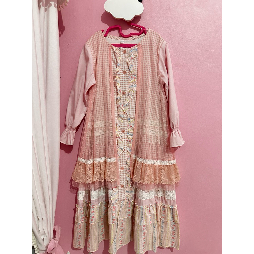 Preloved Dress Muslim Alilac uk. 6-8 tahun