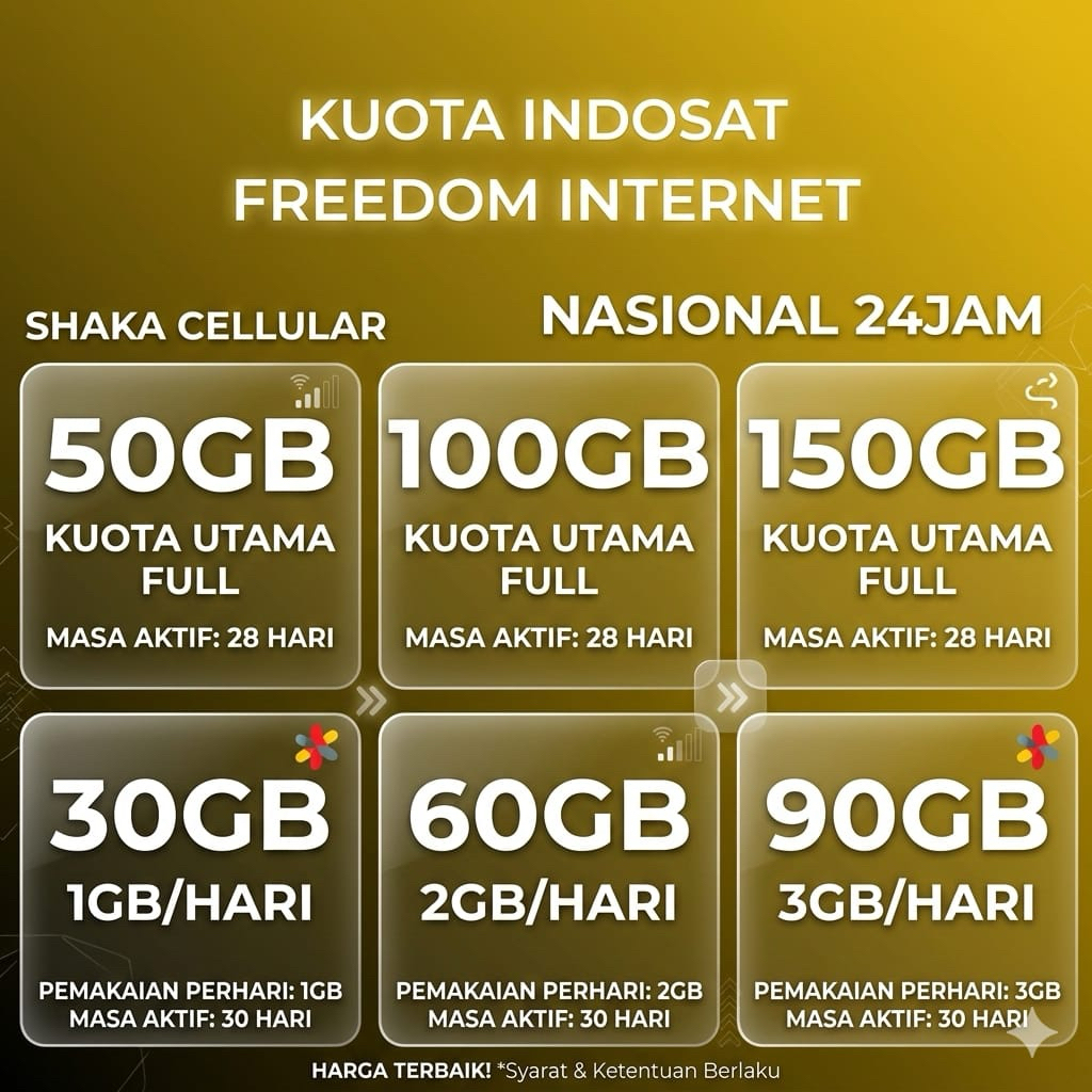 kuota Indosat freedom internet Spesial 30 hari