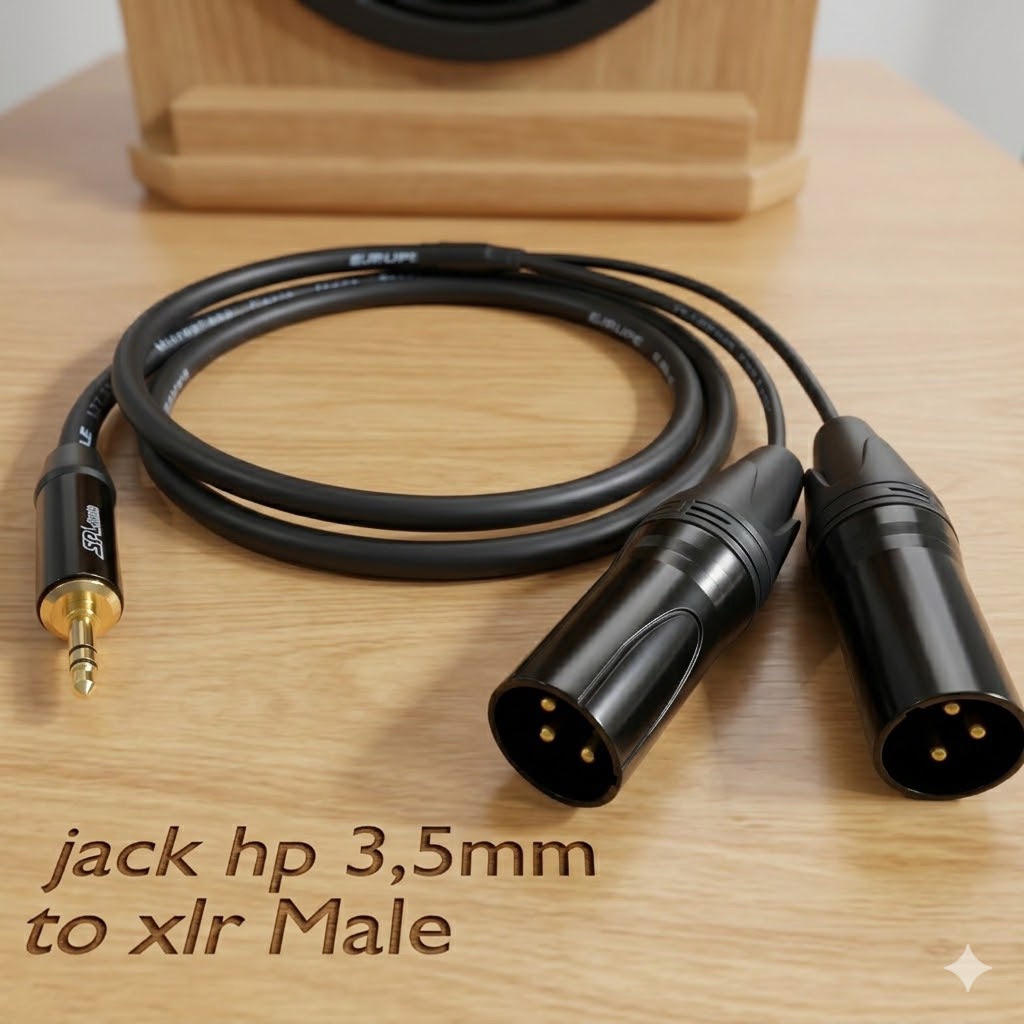 Kabel Jack 3.5mm ke XLR Male - Kabel HP ke Mixer Audio