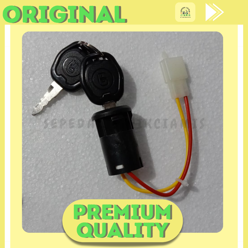 KUNCI KONTAK SEPEDA LISTRIK EXOTIC GROZA /KUNCI KONTAK SEPEDA LISTRIK 2 KABEL/  SELIS48/ ORIGINAL 10