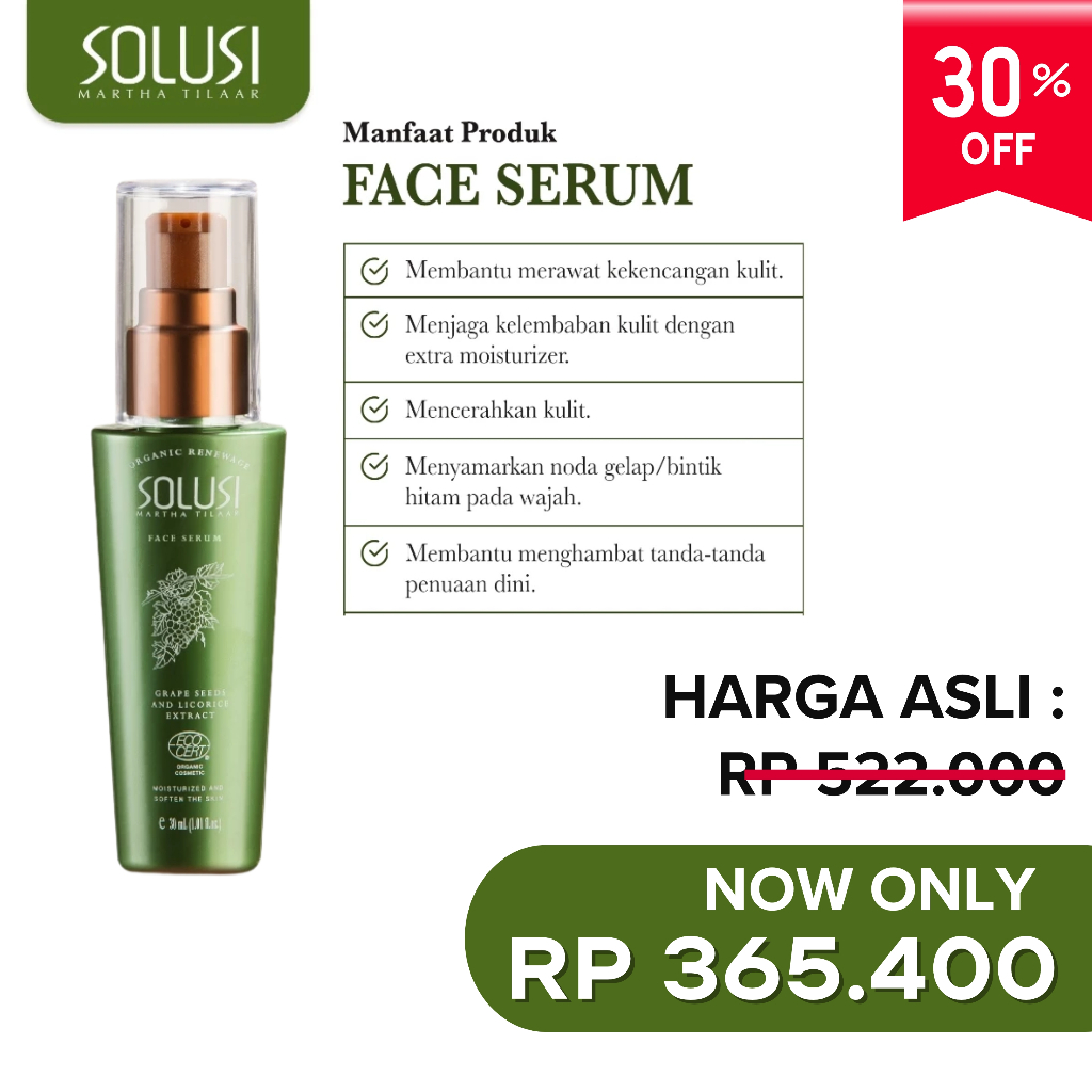 [NEAR ED] Solusi Organic Renewage Face Serum 30 ml (WH005)