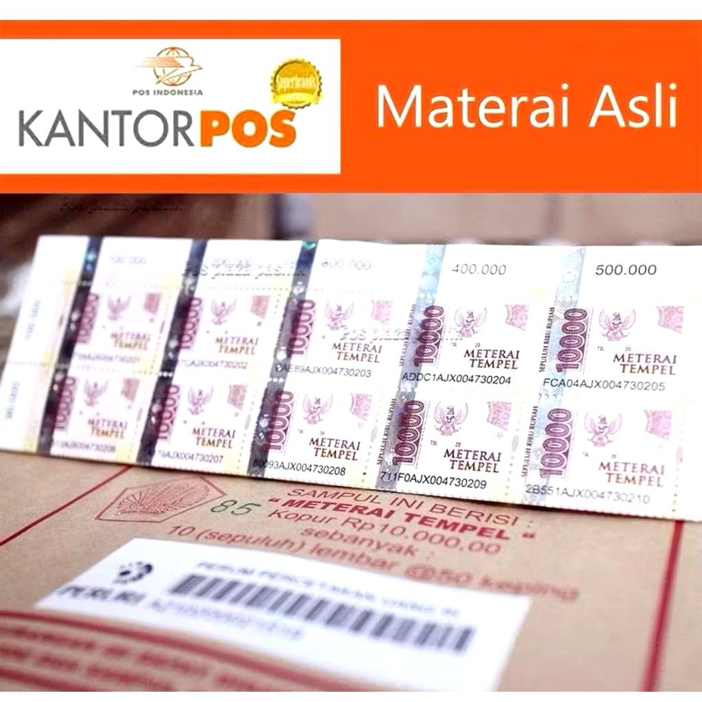 [ 50 pcs ] Materai tempel 10000