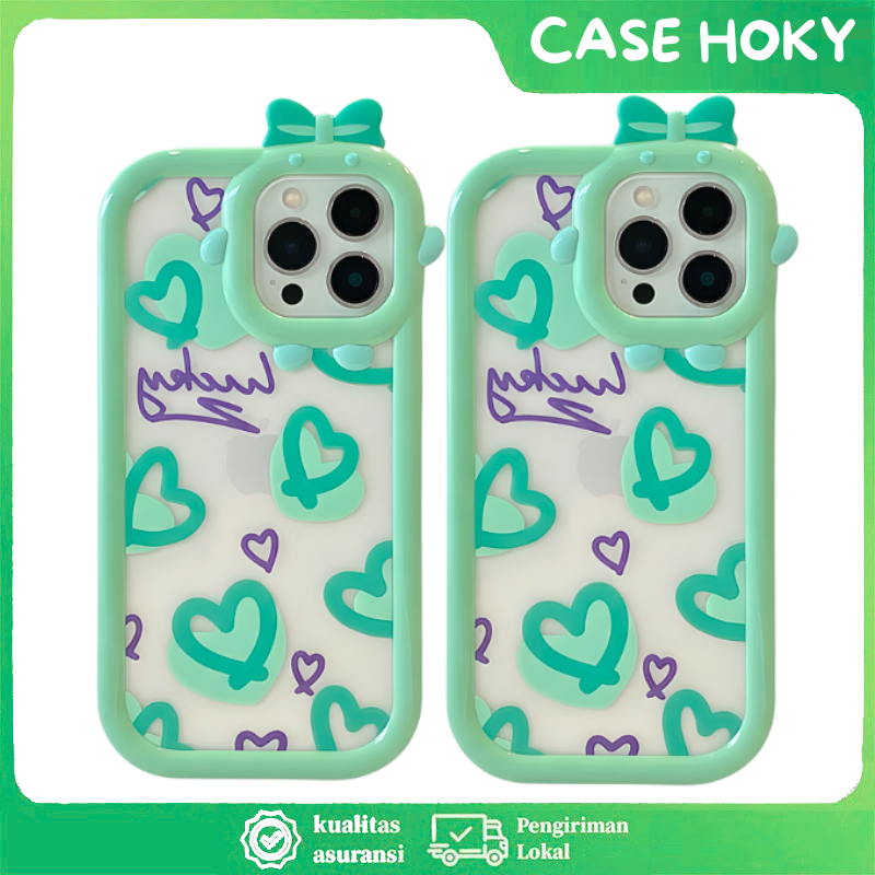 Case Oppo A16 A16S A54S A3S Casing Hp Softcase Silikon Cute Lucky Loved Softcasing Pinggiran Kamera 