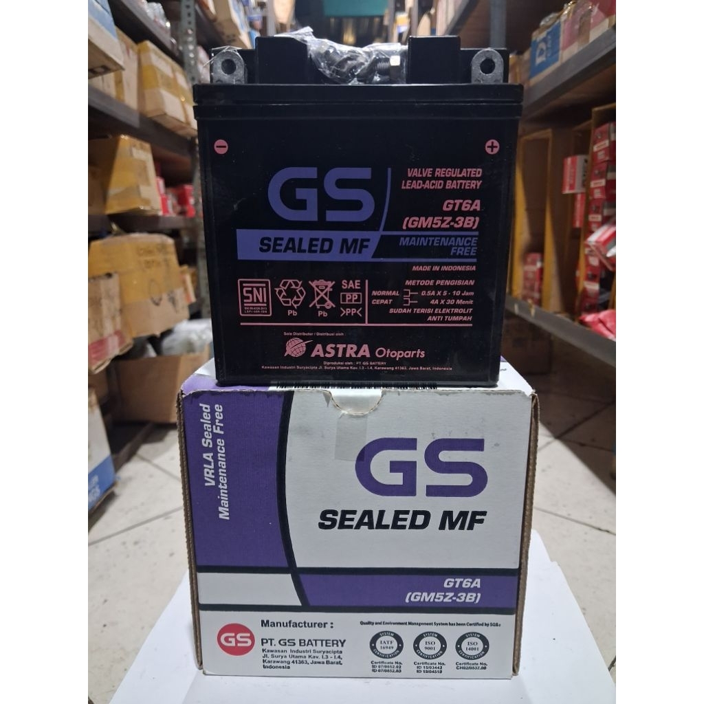 AKI GS GT6A ORI, Berkualitas, GS ASTRA