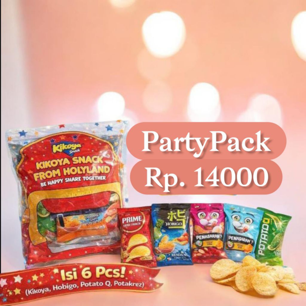 KIKOYA HAMPERS, BINGKISAN LEBARAN KIKOYA 1 PACK ISI 6PCS SNACK