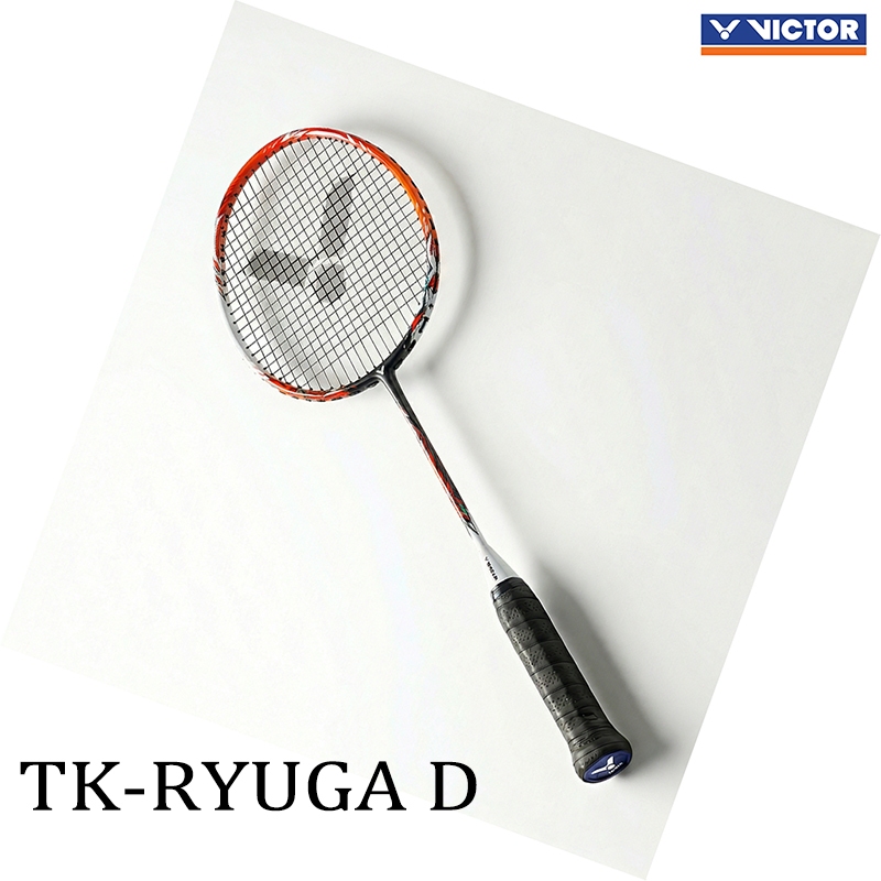 Raket VICTOR THRUSTER RYUGA D 4U Offensive Power Original Taiwan 26-30lbs Terpasang Siap Kirim + Bon