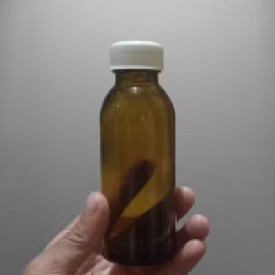 Botol Kaca Cokelat 100 ml Tutup Plastik