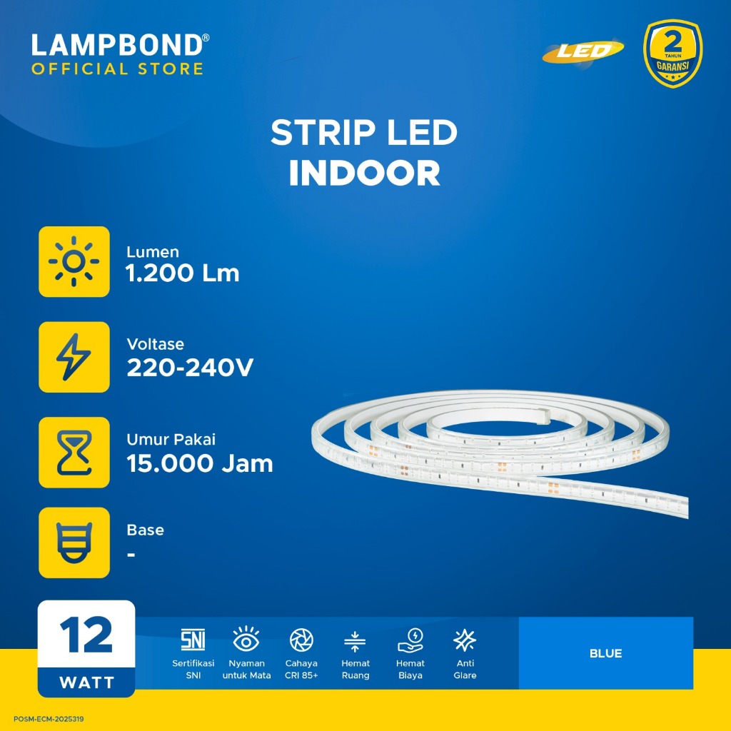 Lampbond Lampu Strip LED Indoor 12 Watt 1200 Lumen