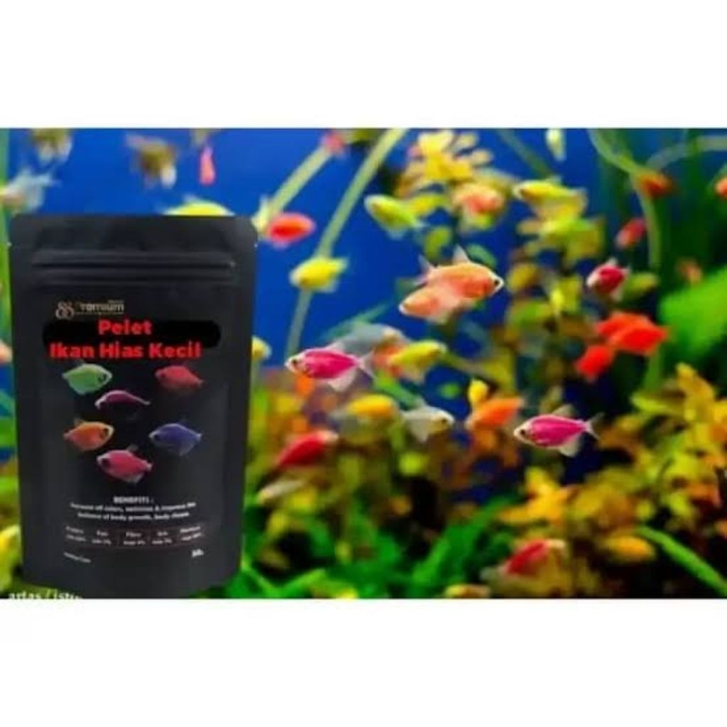 Pelet Ikan Hias Kecil Makanan Ikan Glow Pakan Pellet 88 Premium