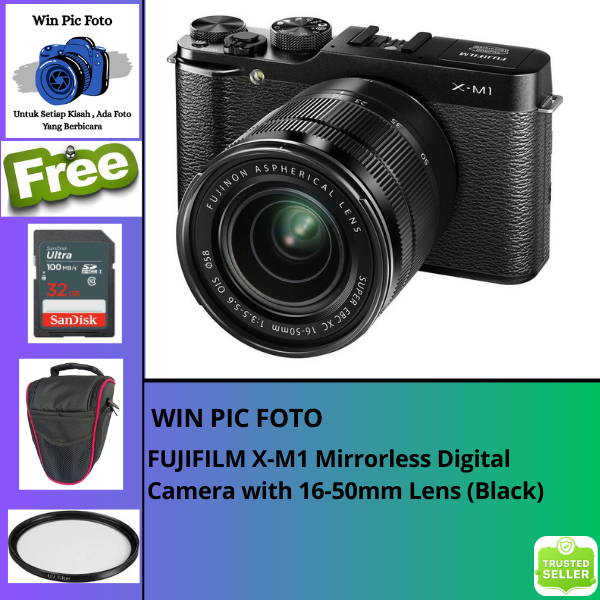 Kamera FUJIFILM X-M1 Mirrorless Digital Camera with 16-50mm Lens (Black) / xm1 kit / x m 1 kit