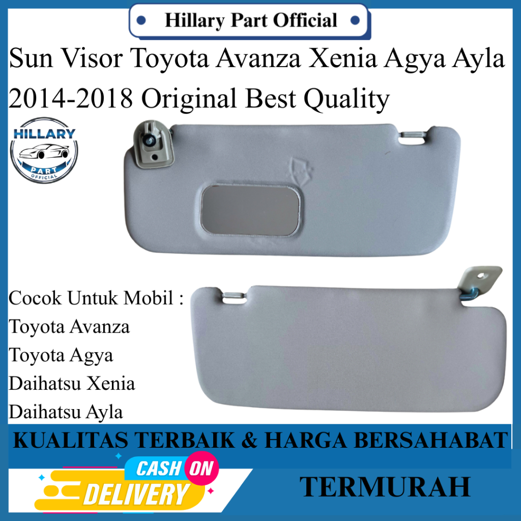 Sun Visor Mobil Toyota Avanza Xenia Agya Ayla 2014-2018 Original
