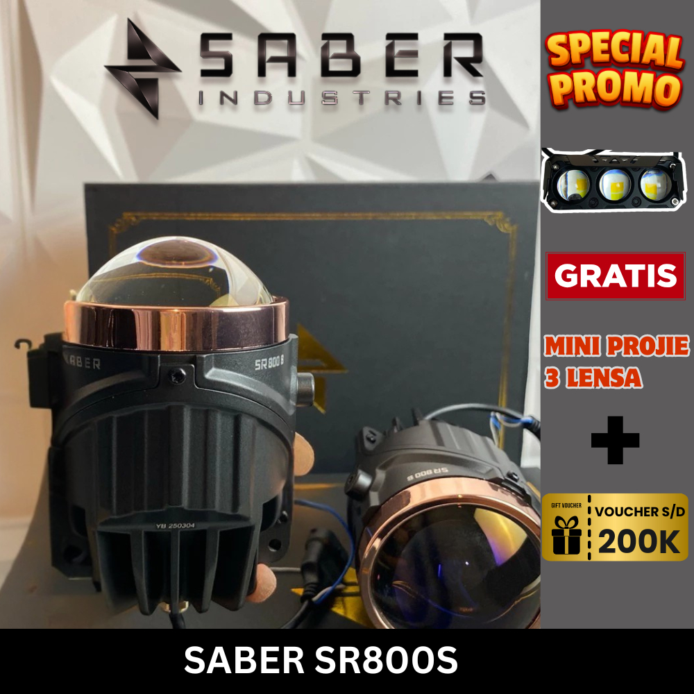 Foglamp Mobil LED Projector SABER SR800S 3 Inch – Lampu Kabut Mobil