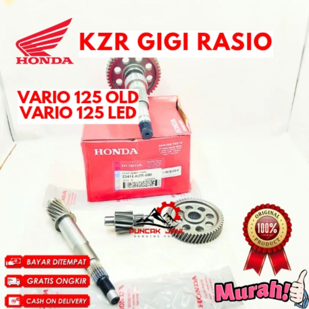 GIGI RASIO ORIGINAL HONDA KODE KZR, GIGI RASIO VARIO 125 OLD, GIGI RASIO VARIO 125 LED
