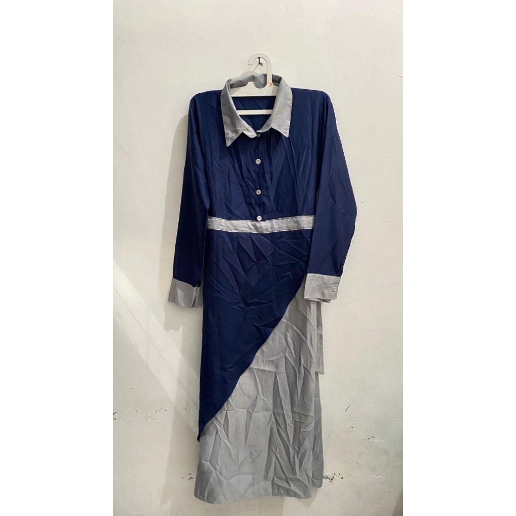gamis navy abu