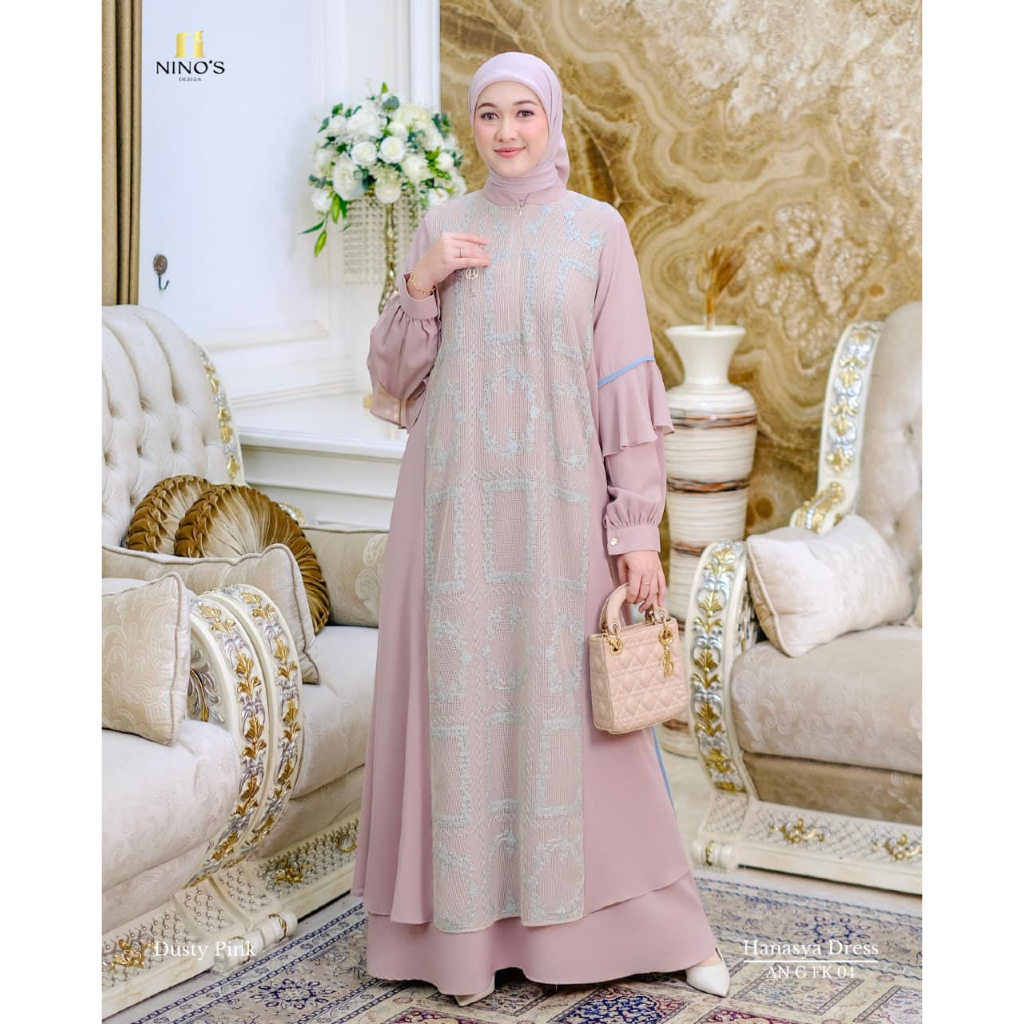 Hanasya Dress by Ninos / Gamis Ninos / Dress Ninos Premium / Nino's Design Original
