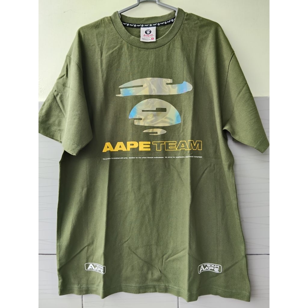 Preloved T-shirt Aape  Hijau Army