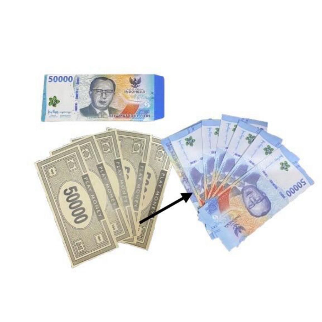 Alat Sulap Instant Paper To Money / Kertas Mainan Berubah Menjadi Uang
