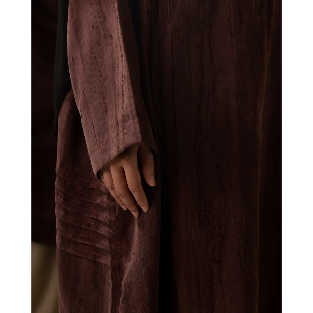 Teeqa Abaya by Taza - Burgundy XL (Preloved VVGC)