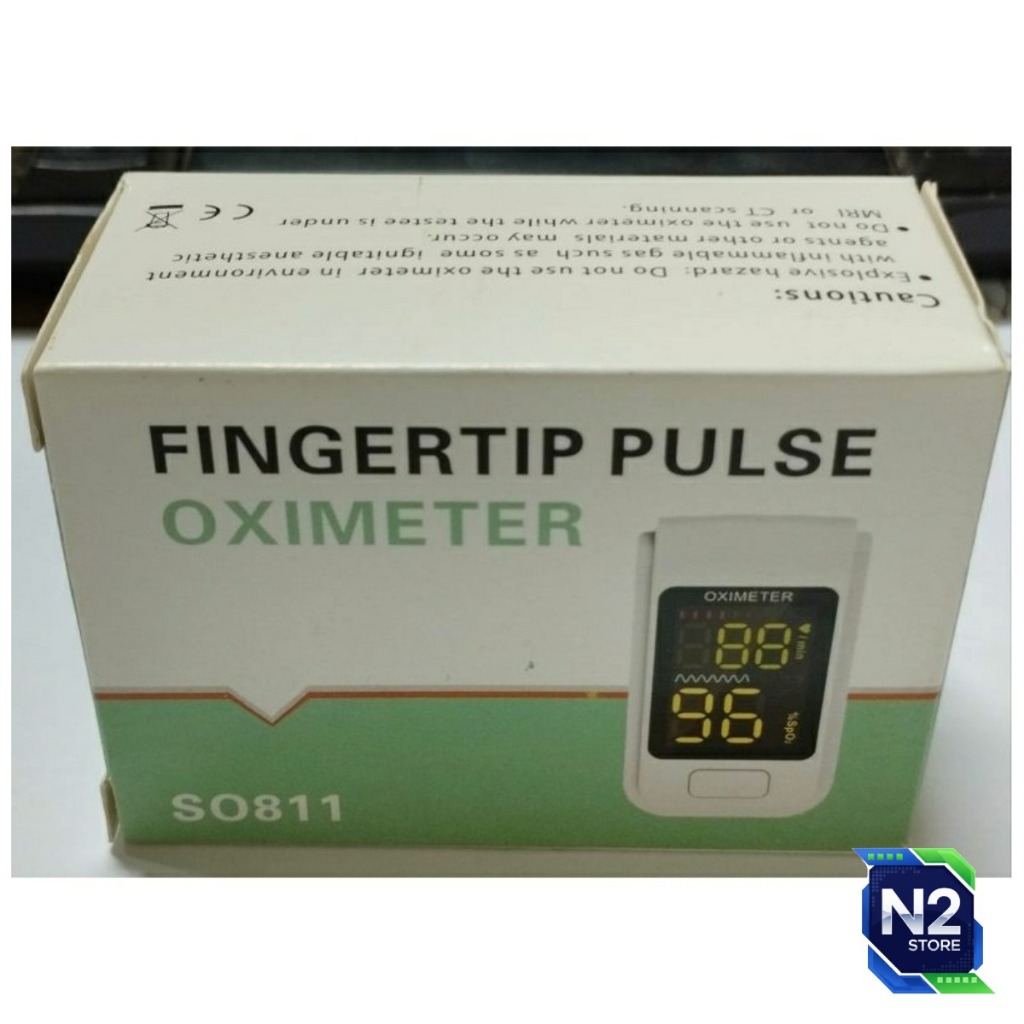 Premium oximeter SO811 Free Pouch dompet + baterai pulse fingertip cek oksigen detak jantung