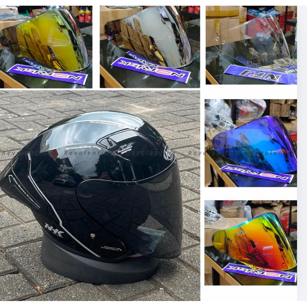 VISOR NHK ORIGINAL NORISK | KACA HELM HALF FACE PNP R1 N1 MAX N1 ELITE N2 MAX N2 ELITE GM KING FIGHT