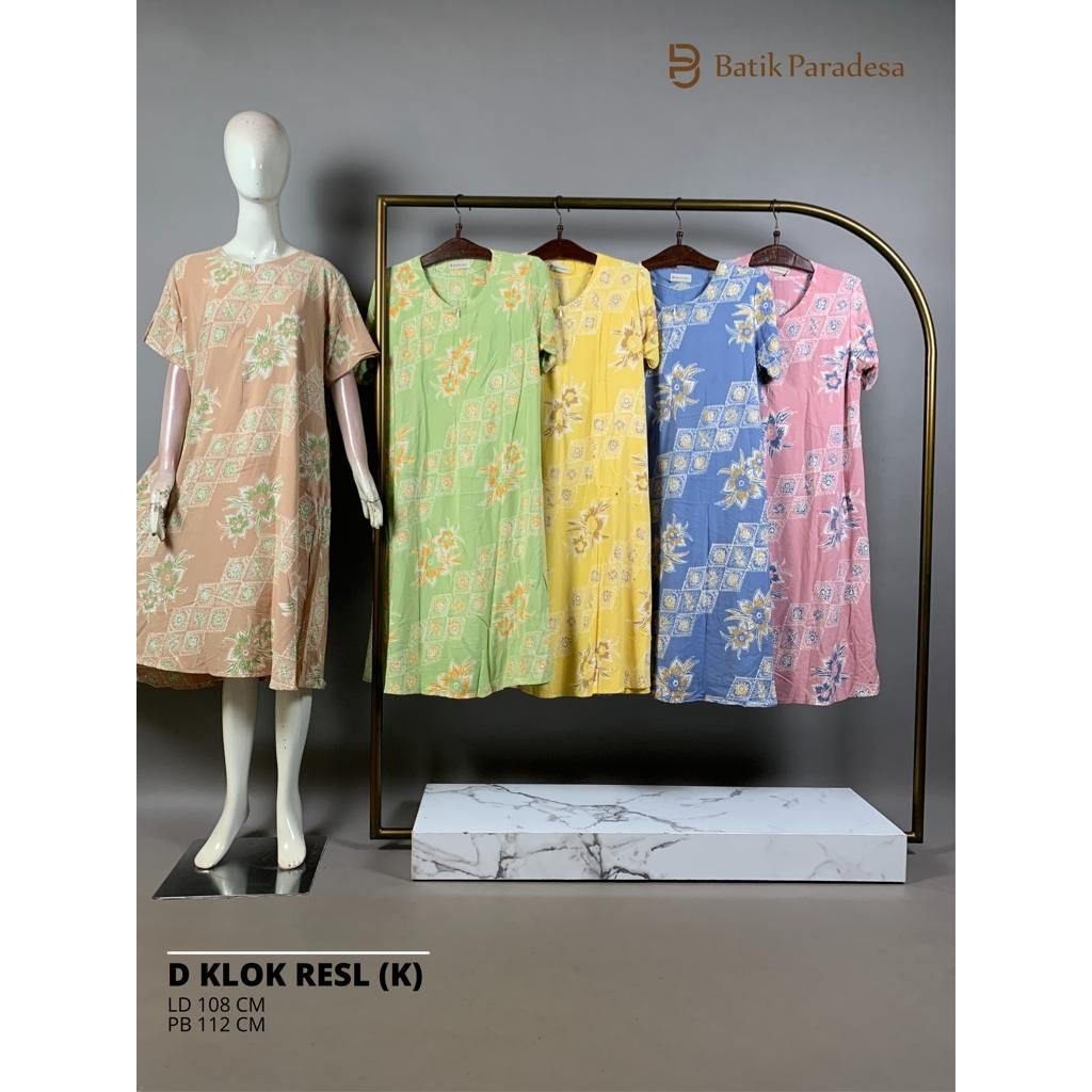 Daster Batik Pekalongan Daster Busui Daster Klok Resleting All Size Batik Paradesa by Batik Huza