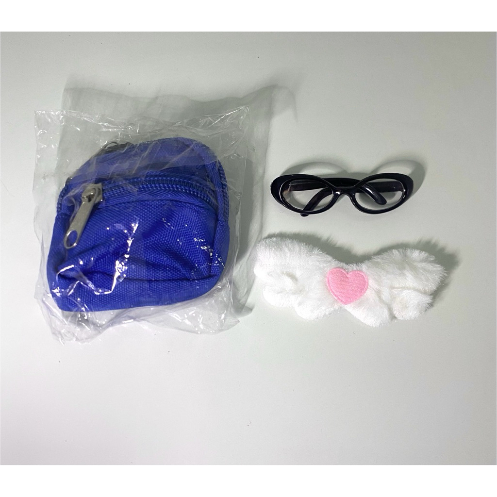 Aksesoris Doll 10 cm Tas Backpack Kacamata Angel Wings