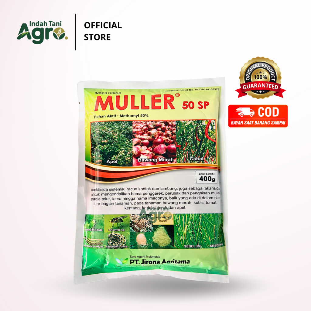 INSEKTISIDA MULLER 50SP 400 Gram Methomyl Ampuh Mengendalikan Hama