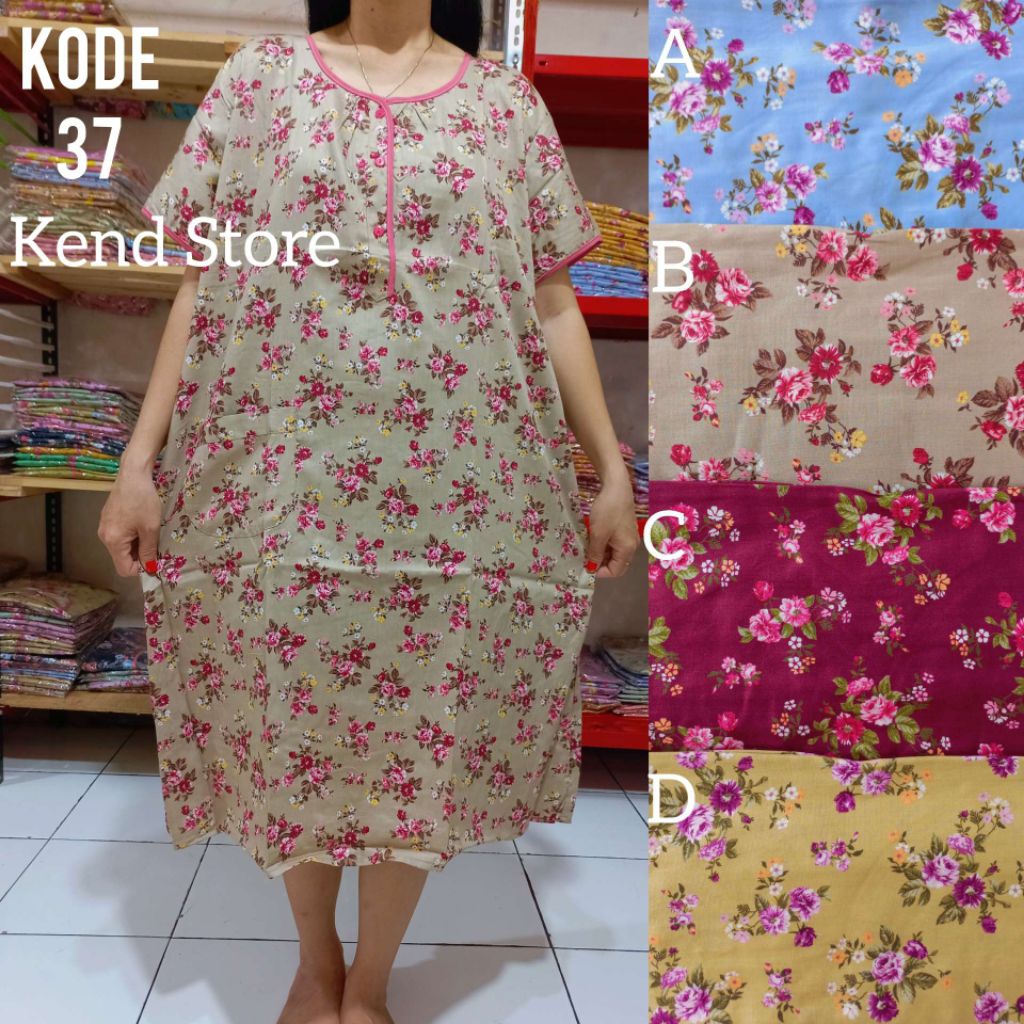 Daster L Kajep / Resleting Katun Jepang Sabata Halus Pretty Girl Busui