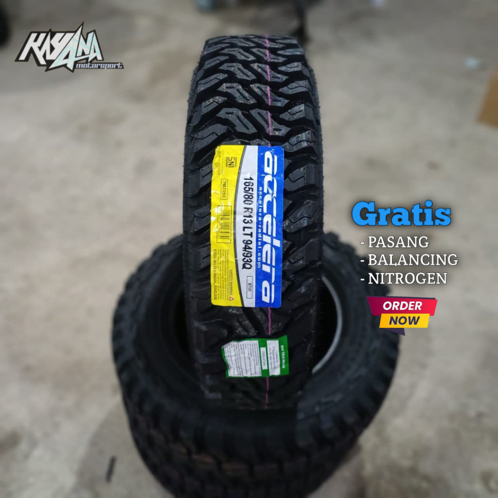 Ban Offroad R13 Ukuran 165 80 R13 Accelera M/T01 Ban Pacul R13 (Gratis Pasang)