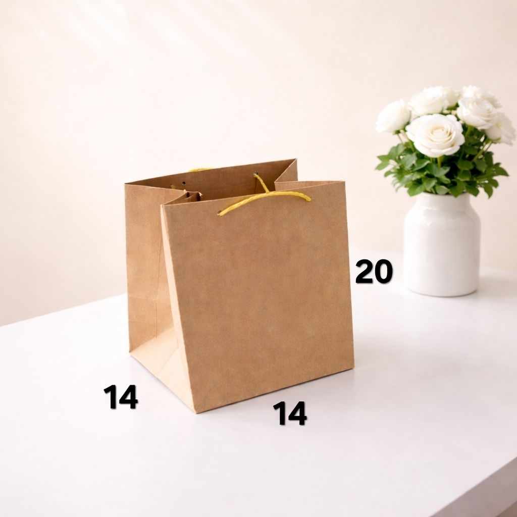 PAPERBAG /TAS KERTAS COKLAT 14X14X20