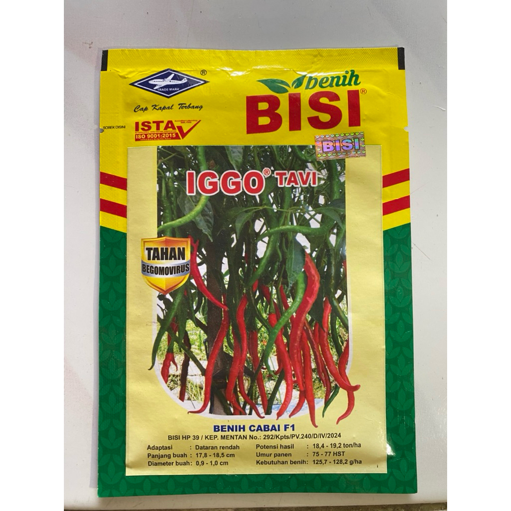 Benih Cabe Keriting IGGO TAVI kemasan 10gram