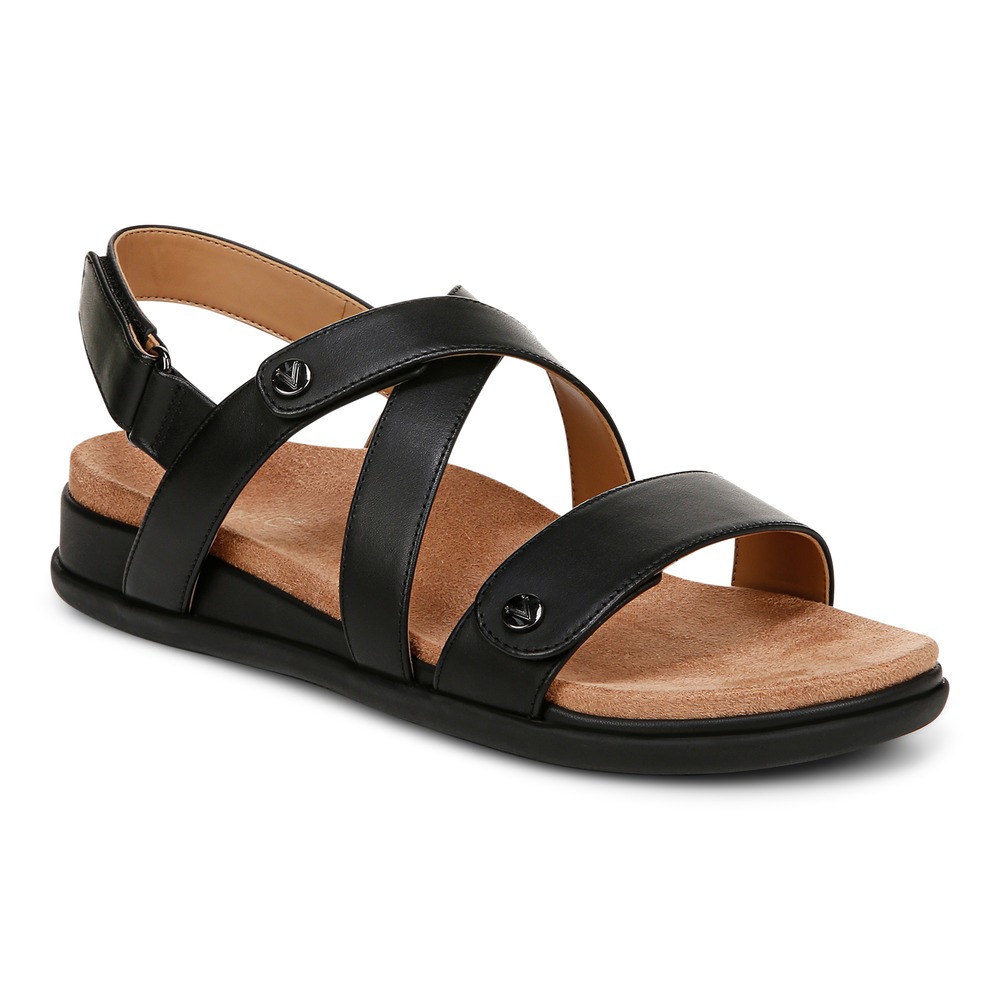 Vionic Cypress Black Sandal Wanita