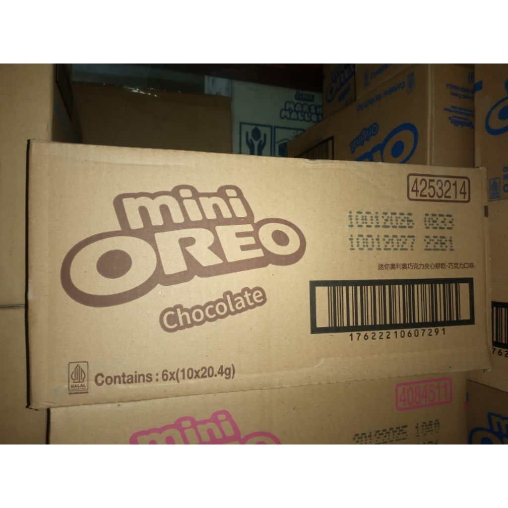 Biskuit Oreo Mini / Mini Oreo 1 Dus / Karton isi 6 Pack × 10 Pcs 20,4 gram