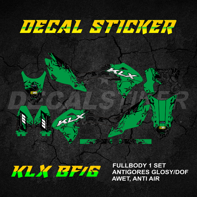 DECAL STIKER KLX 150 BF FULLBODY (010) DEKAL STICKER KLX G SE 2016 2017 2018 2019 2020 2021 2022 202