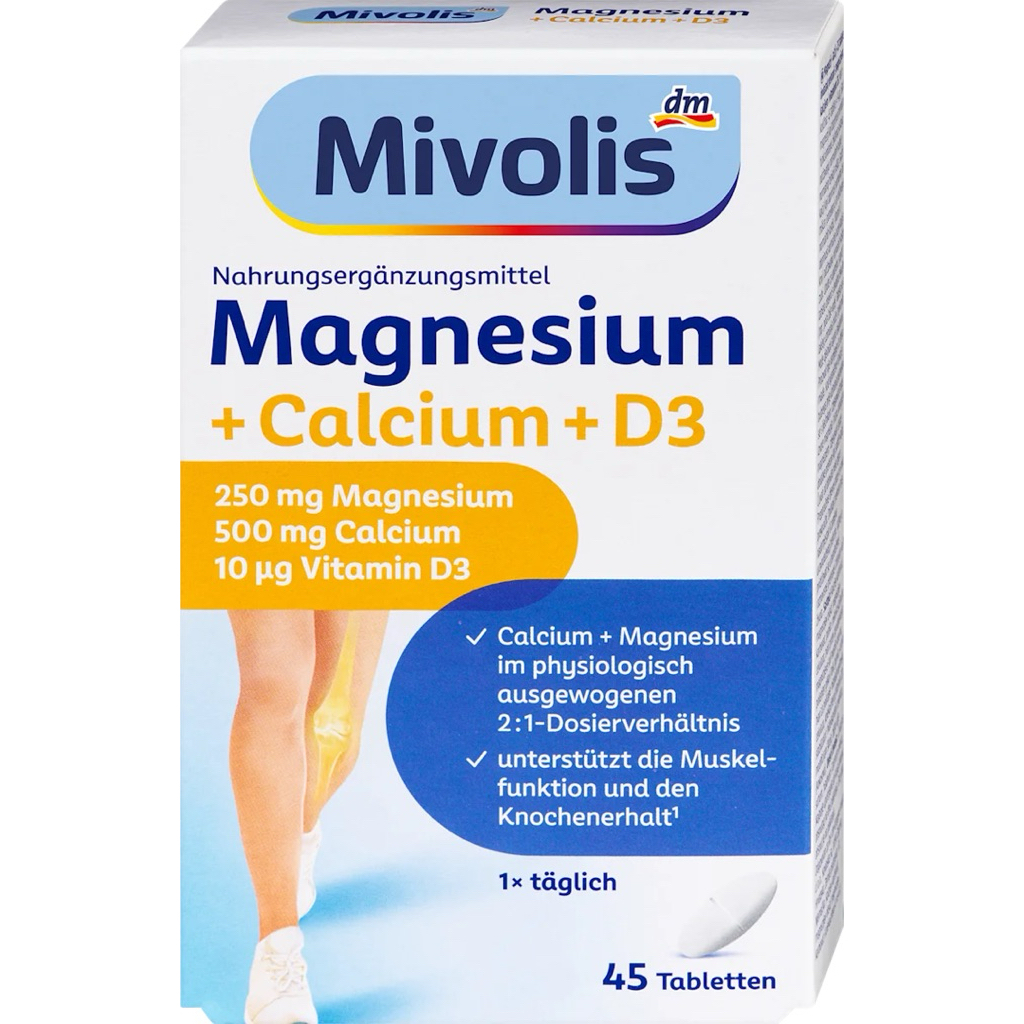Mivolis Magnesium + Calcium + D3