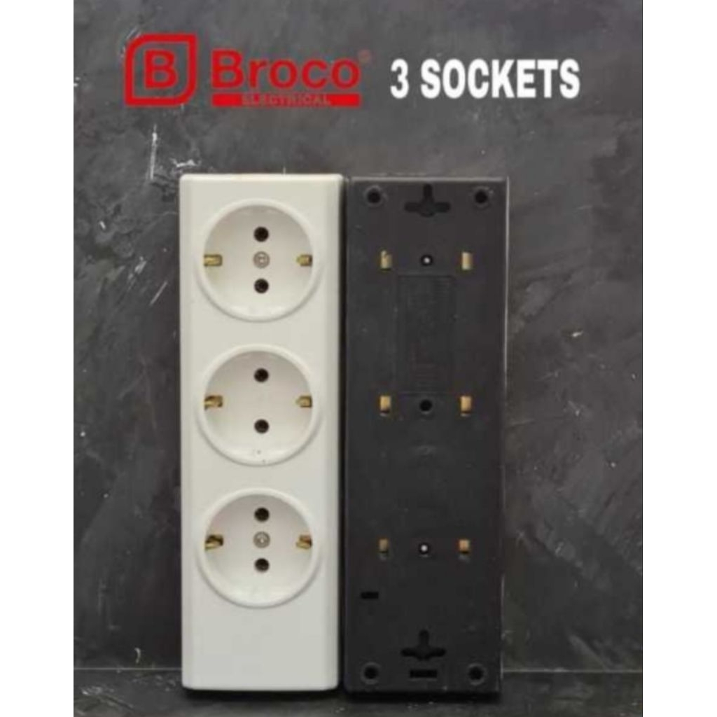 Stop Kontak Broco 3 Lubang