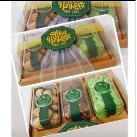 kotak hampers box hampers lebaran idul fitri 3 toples persegi panjang