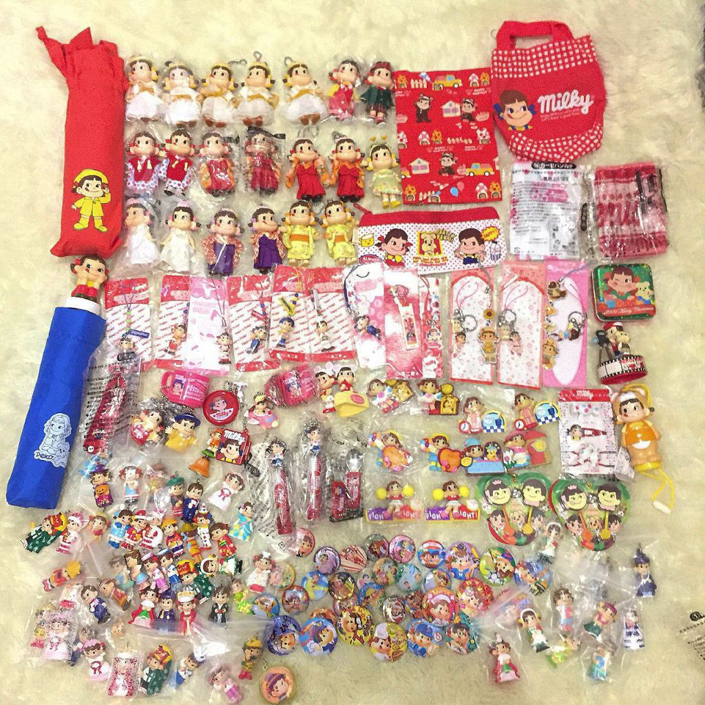 PekoChan ORIGINAL JEPANG Fujiya Strap Peko Poko Tincase Peko Mini Ganci Pretty Peko Tincase Payung P