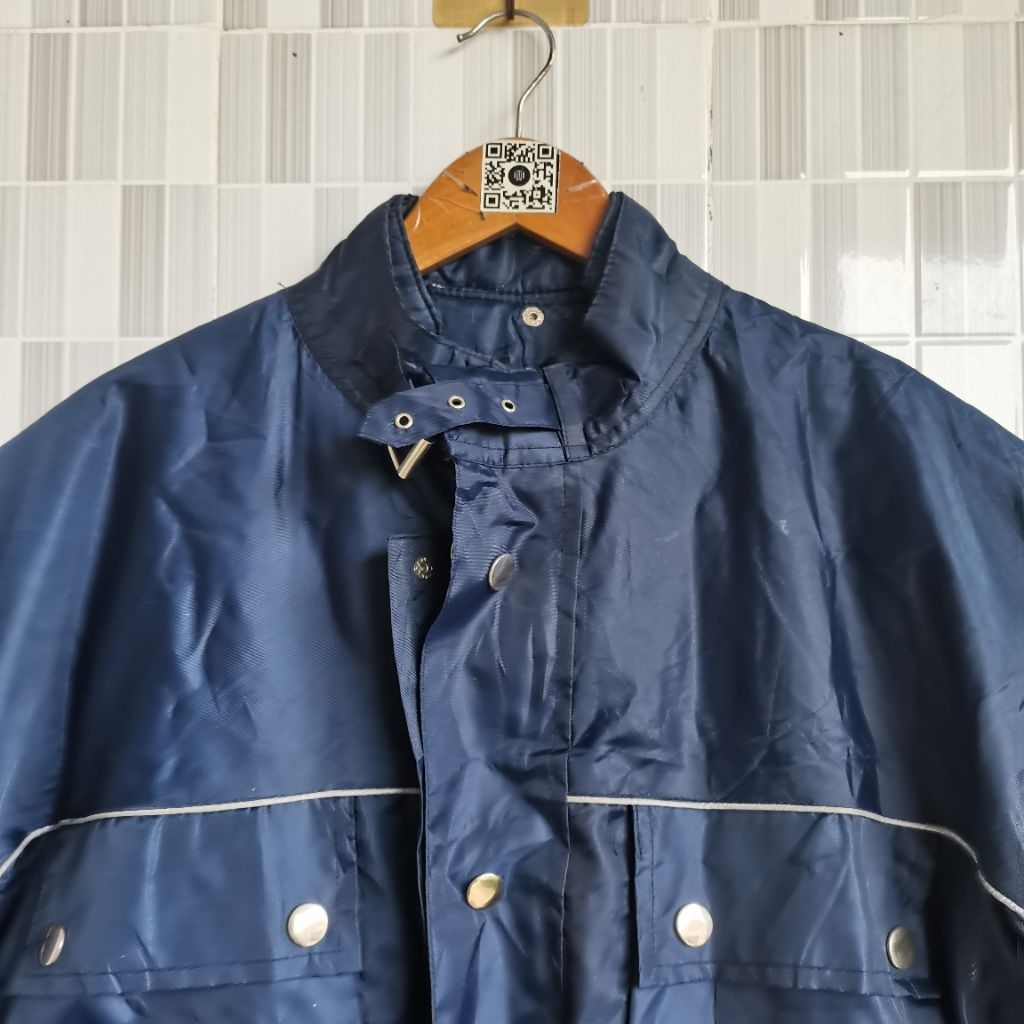 1416. JAKET MOTOR NYLON BELLSTAFF DOUBLE INNER WARNA BIRU SIZE XL     PRELOVED