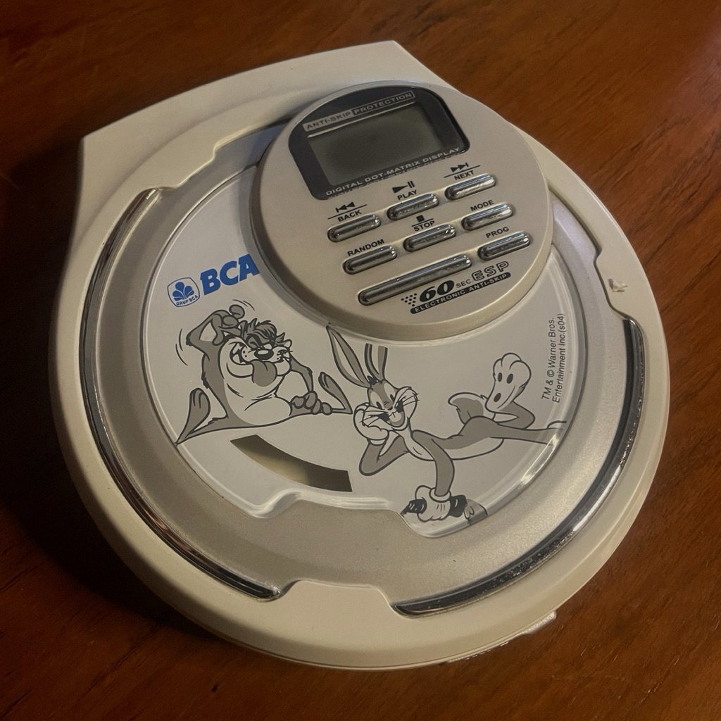 DISCMAN CD PLAYER BCA LOONEY TUNES PC-2100