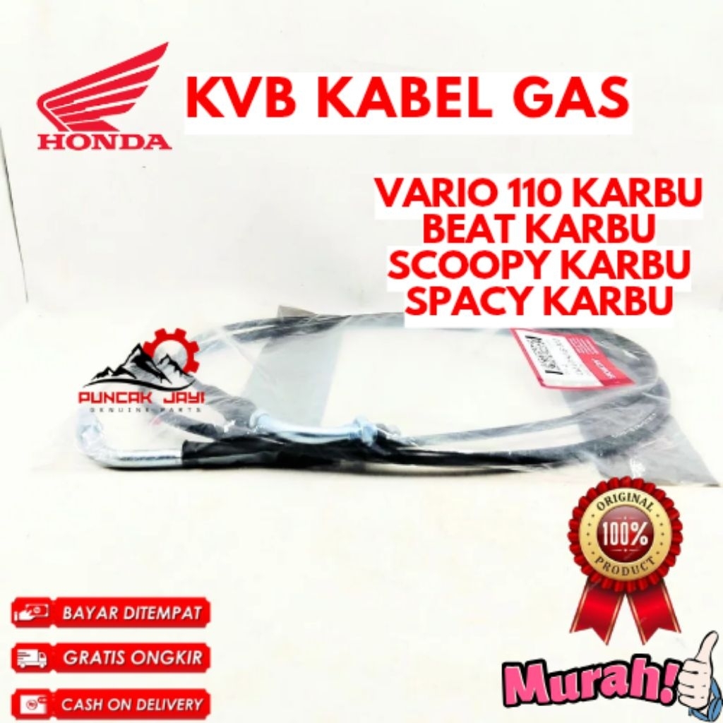 KABEL GAS ORIGINAL HONDA KODE KVB, KABEL GAS SUPRA X 125, KABEL GAS VARIO 110 KARBU, KABEL GAS BEAT 