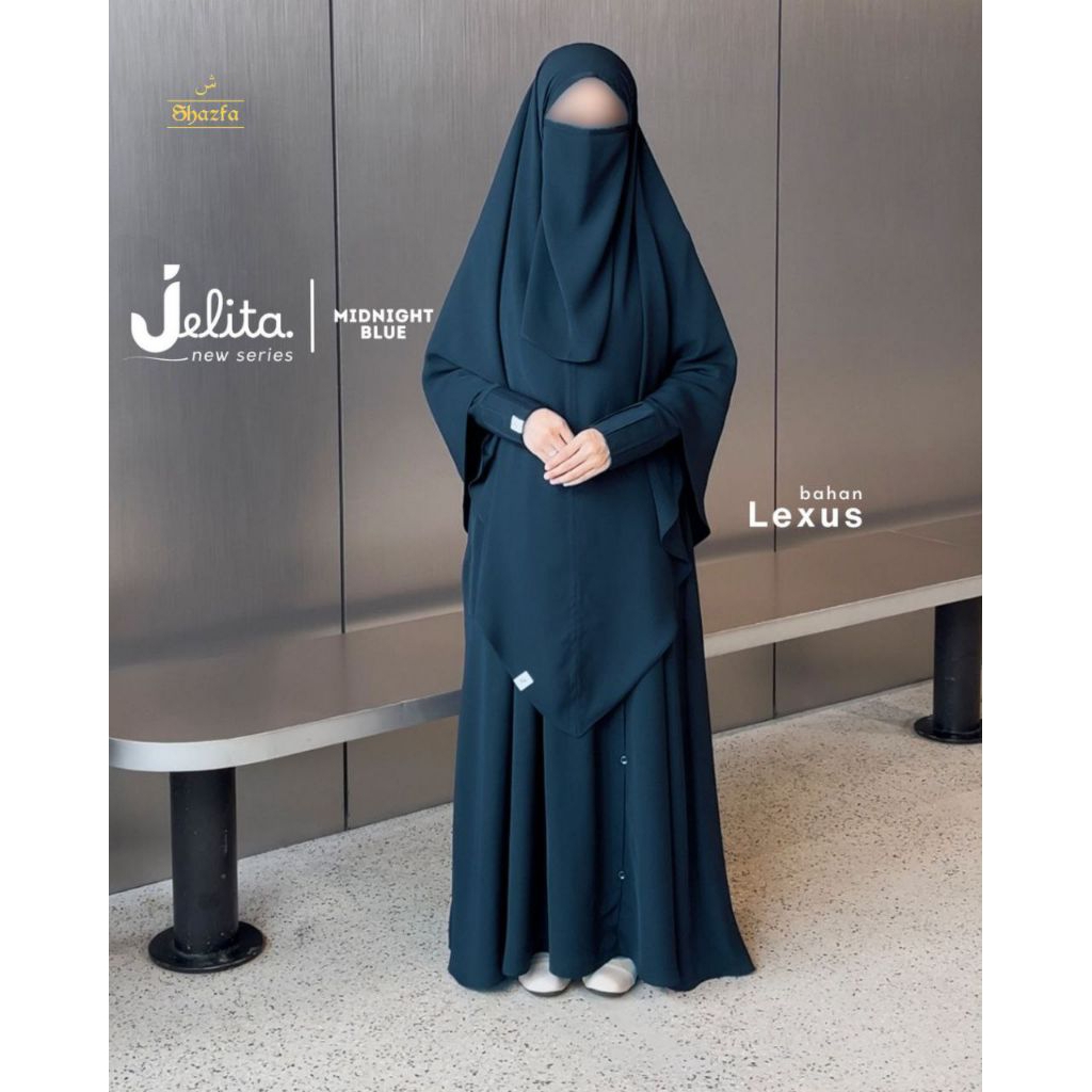GAMIS JELITA SET FK BY SHAZFA | GAMIS SYARI | GAMIS FRENCH KHIMAR JUMBO