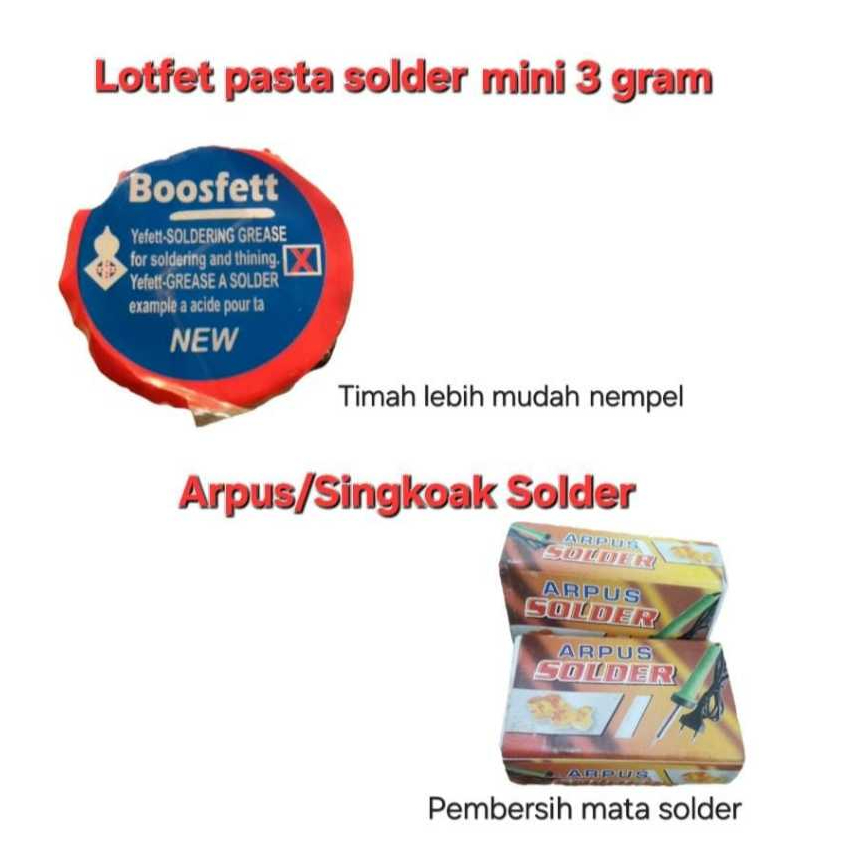 Boosfett Lotfet Pasta Solder Mini 3 Gram Pembersih Mata Solder Padat Timah Lebih Mudah Nempel Arpus/
