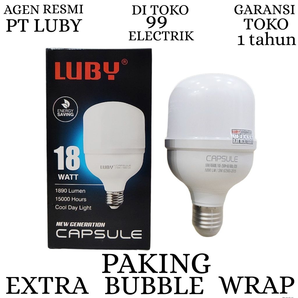 BOHLAM LED LUBY / LAMPU LED LUBY CAPSULE 18W