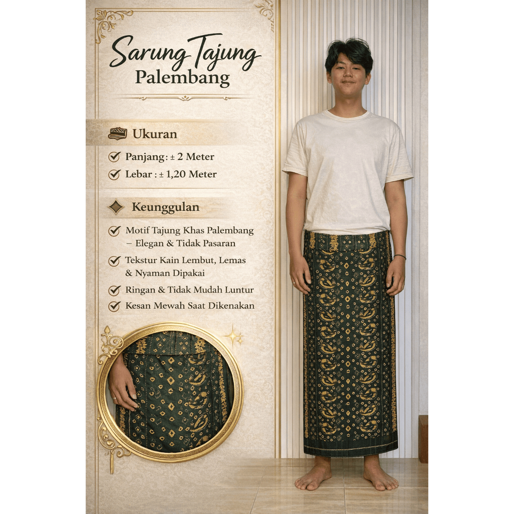 Tina Songket - Sarung Tajung Premium Palembang Berbagai Motif