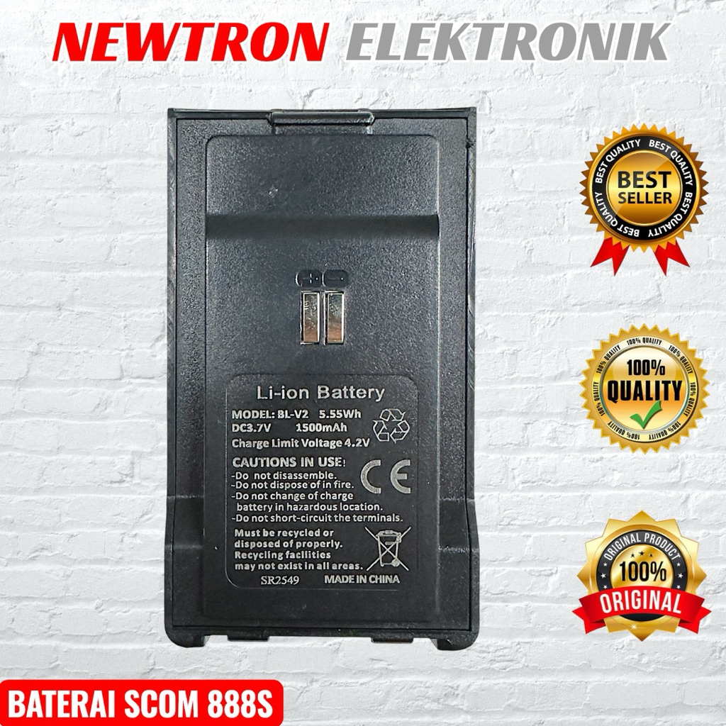 Baterai HT SCOM 888S Pro Li-ion BL-V2 1500mAh Compatible BAOFENG BF-C5 BFC5