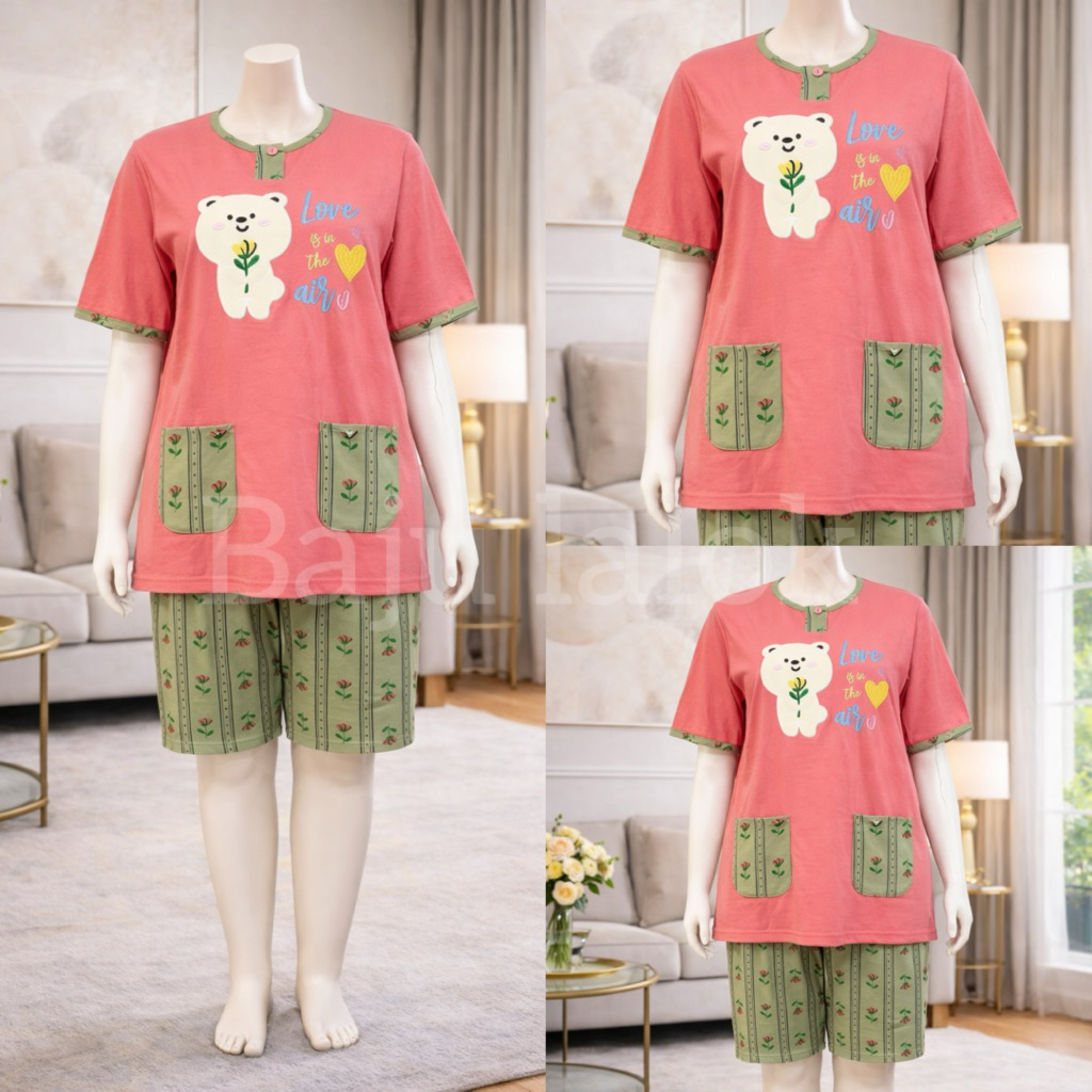 BAJU LALOK - Baju Tidur 3/4 Daililan Standar | Baju Tidur Wanita Dewasa | Baju Tidur Daililan | Piya