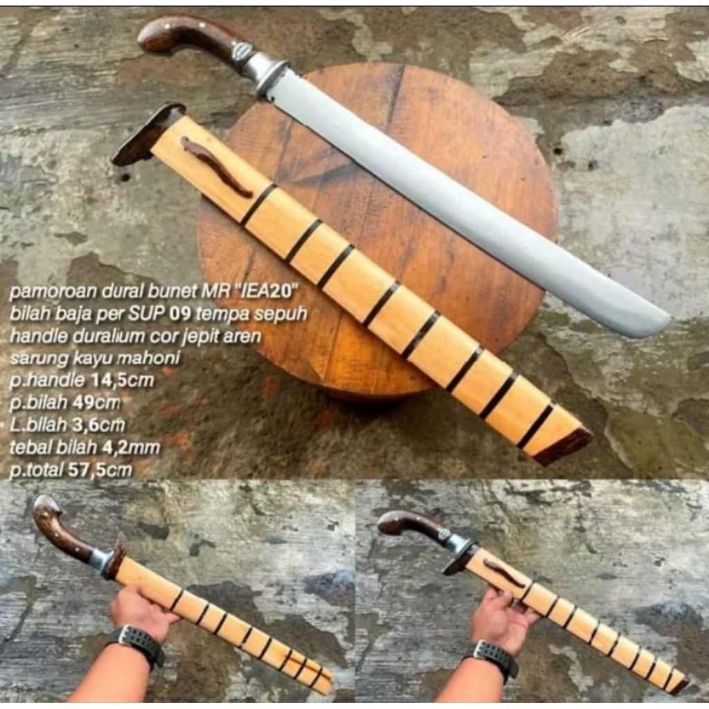 perkakas kebun TERBARU Golok panjang serbaguna Asli Cibatu duralium Kayu jati FULLTANK GOLOK KEBUN